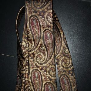 JZ Richards Brown Paisley tie